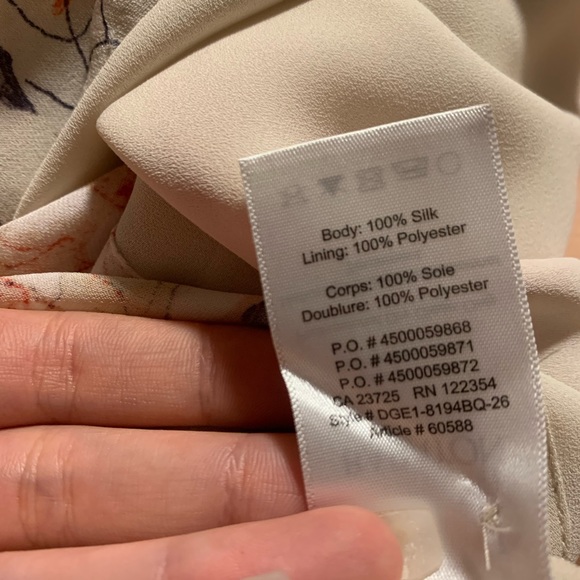 Aritzia Babaton benedict silk dress - floral - Picture 8 of 10